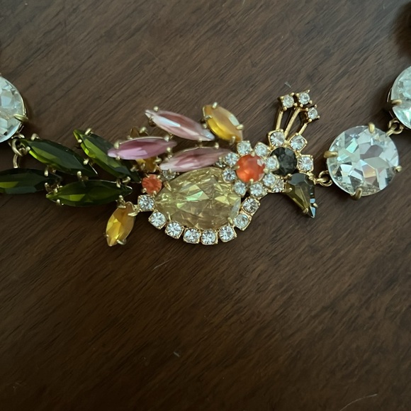 Ann Taylor Rhinestone Necklace with Bird Focal Point - Picture 2 of 2